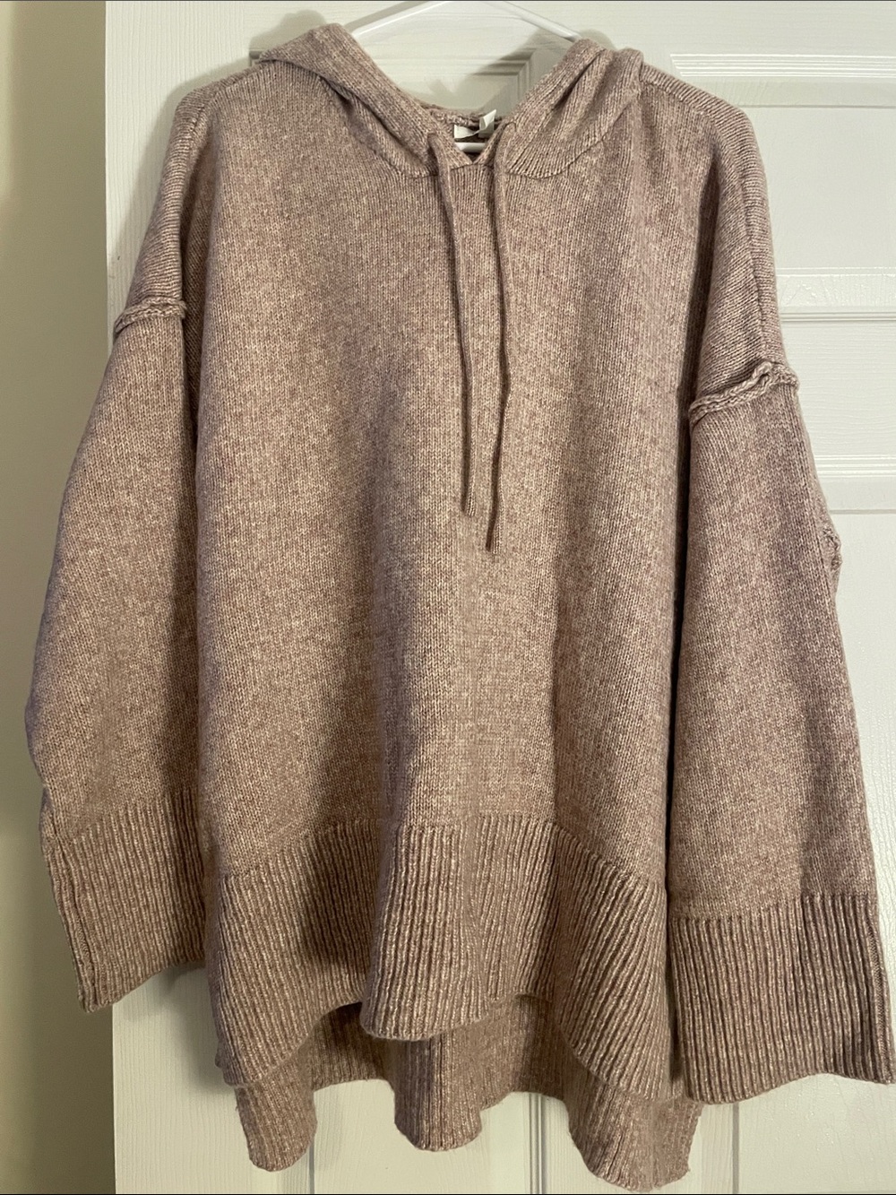 Maurices Dusty Mauve Hooded Knit Pullover